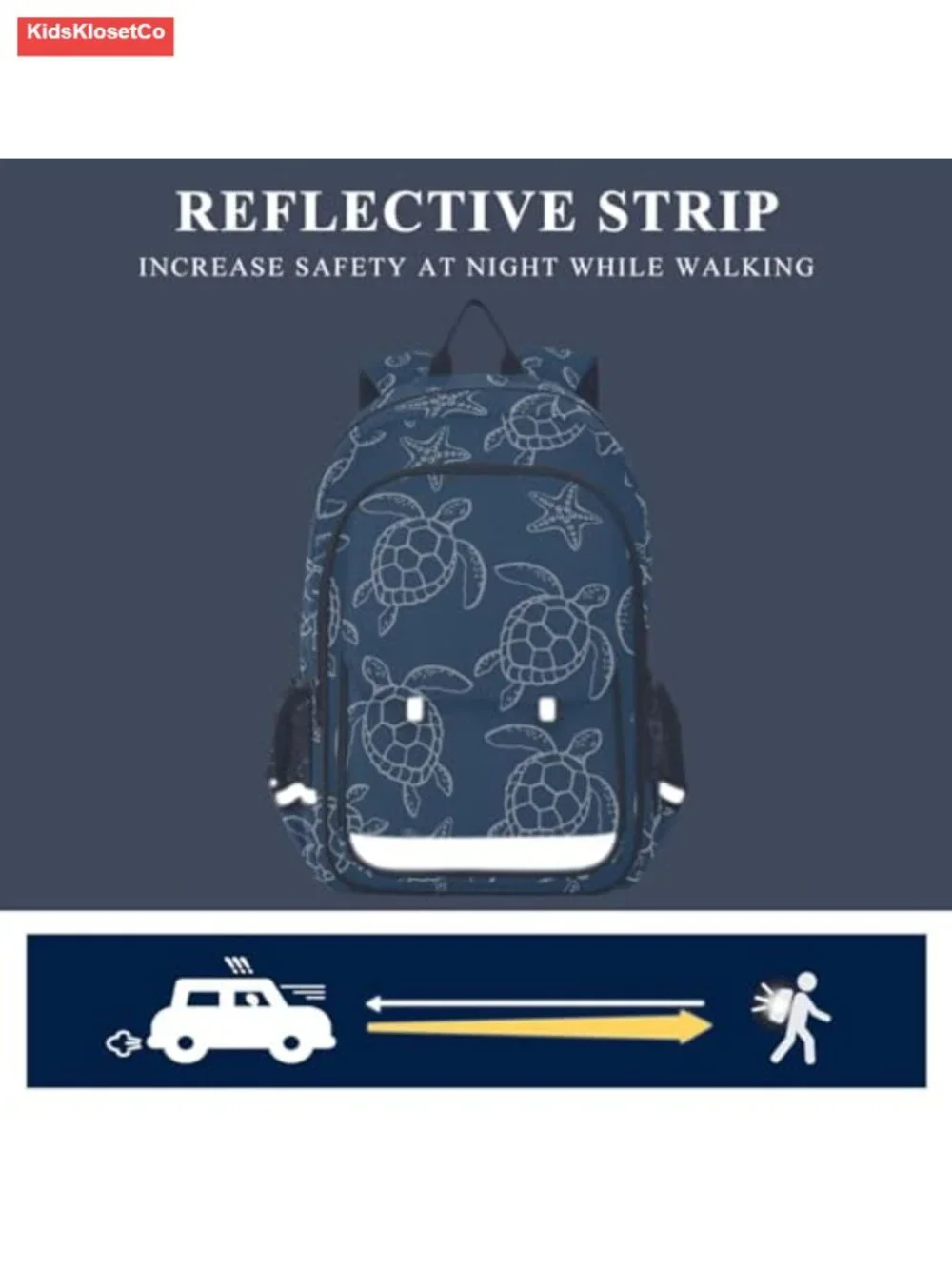 Sea Turtle Starfish Kids Backpack Lightweight School Bookbag for Girls Boys
